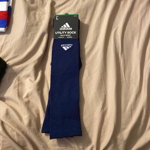 Adidas brand new NWT SIZE LARGE  navy blue multi sport soccer socks